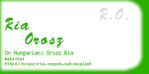 ria orosz business card